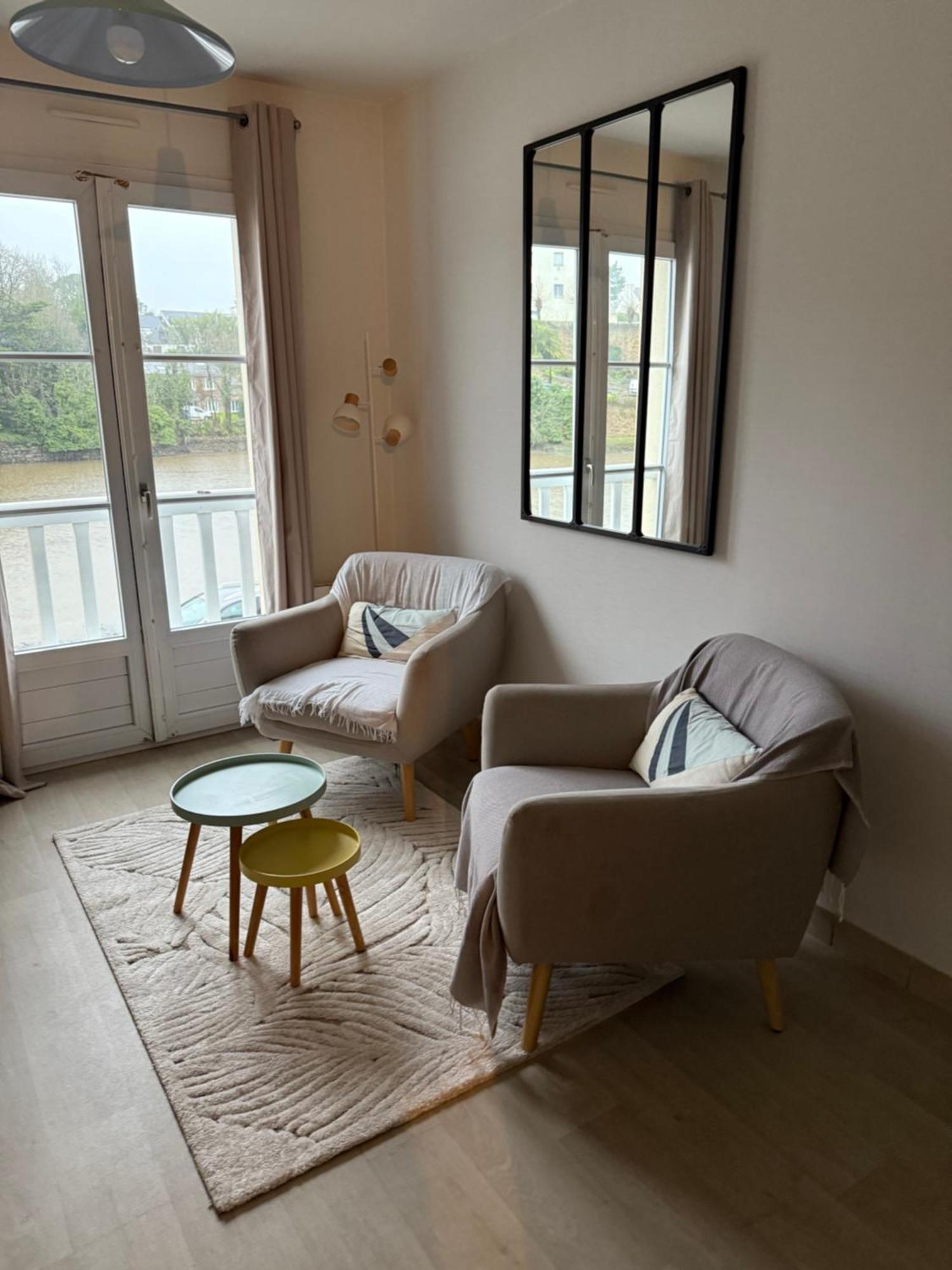 Appartement T2 Vue Sur La Riviere Avec Garage Privatif - Port De Saint-Goustan Auray Exteriör bild
