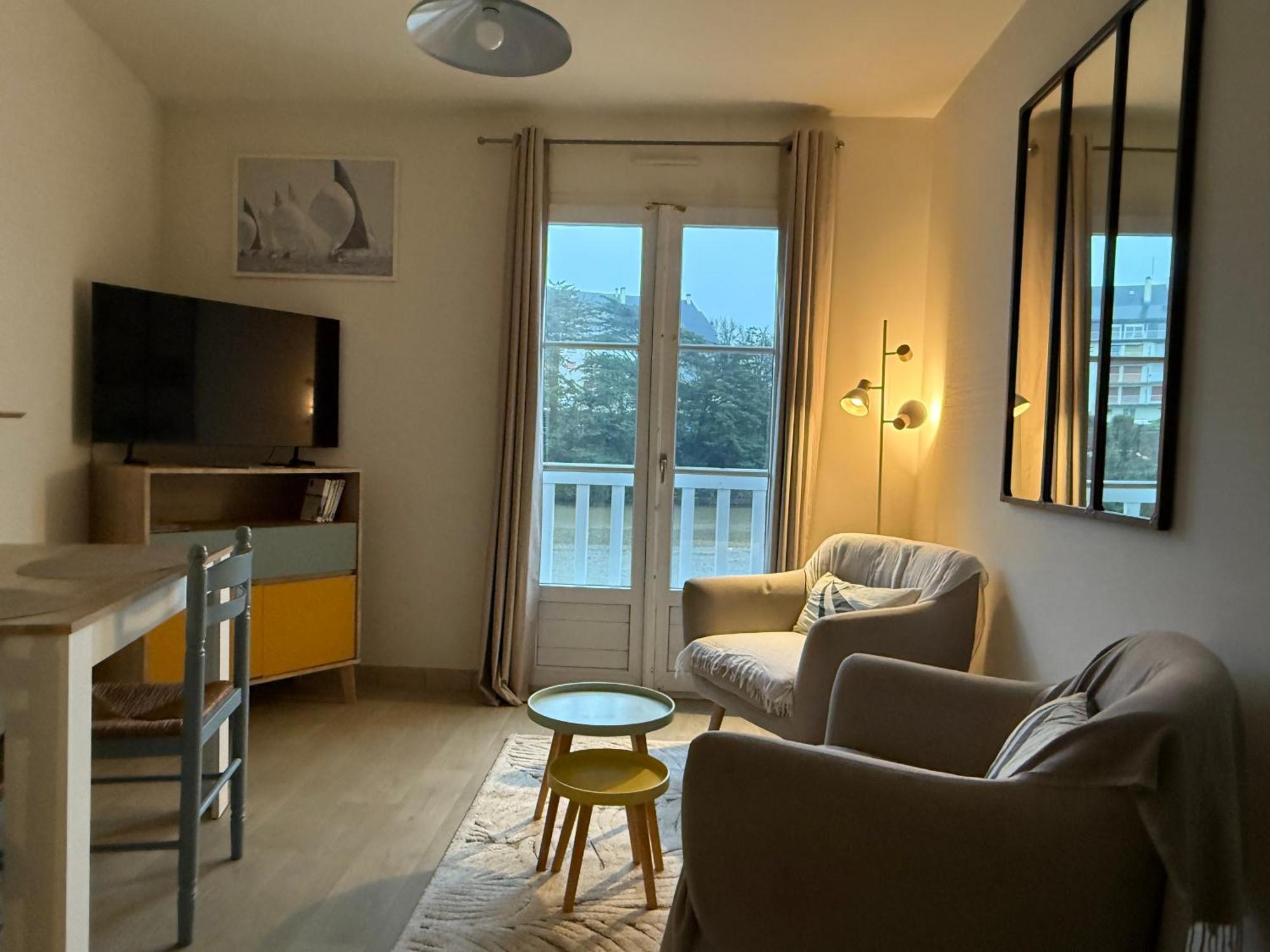 Appartement T2 Vue Sur La Riviere Avec Garage Privatif - Port De Saint-Goustan Auray Exteriör bild
